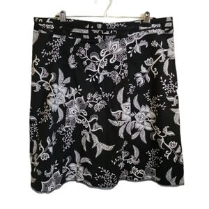 Beecher & Brook A-Line Bold Black & White Skirt XL